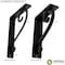 Ekena Millwork Edwards Wrought Iron Bracket, (Triple center brace), Antiqued Warm Silver 2"W x 7 1/2"D x 10"H BKTM02X07X10TEDAWS - alternate 5